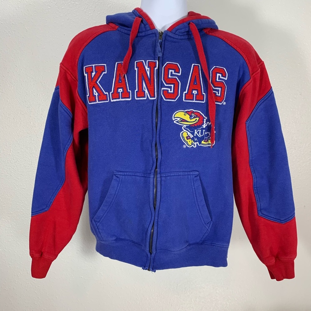 Kansas Jayhawks Full Zip Hoodie size M